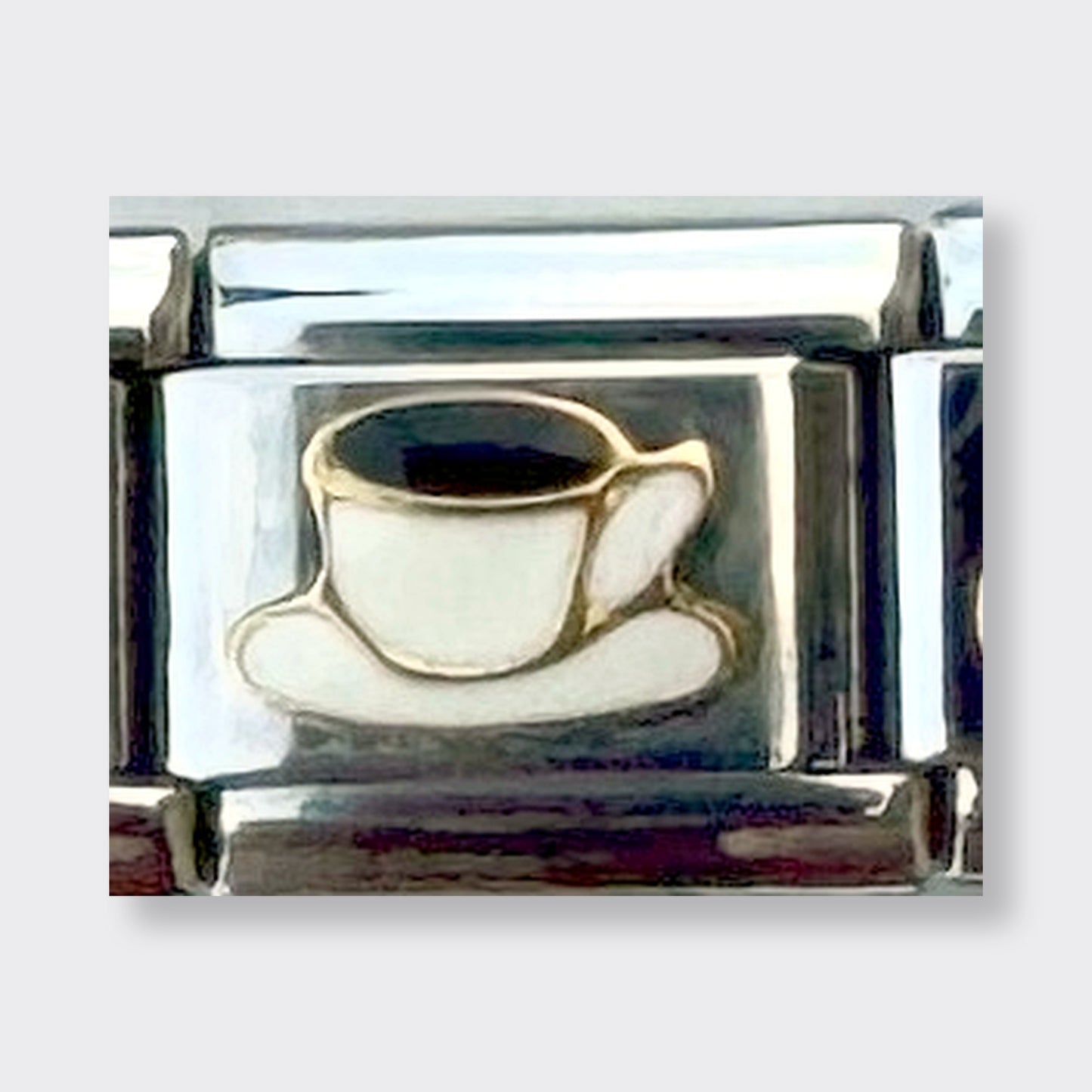 Coffee Cup Italian charm link