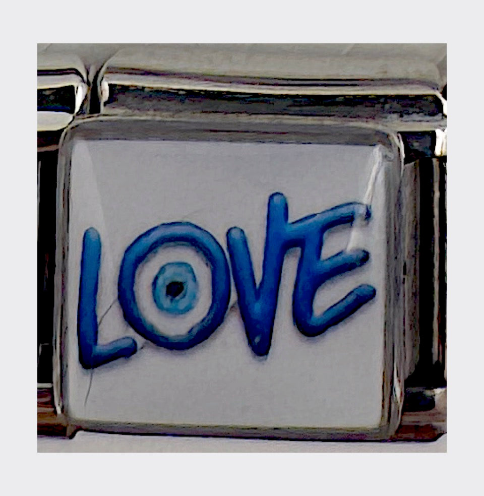 Evil Eye Love Italian charm link