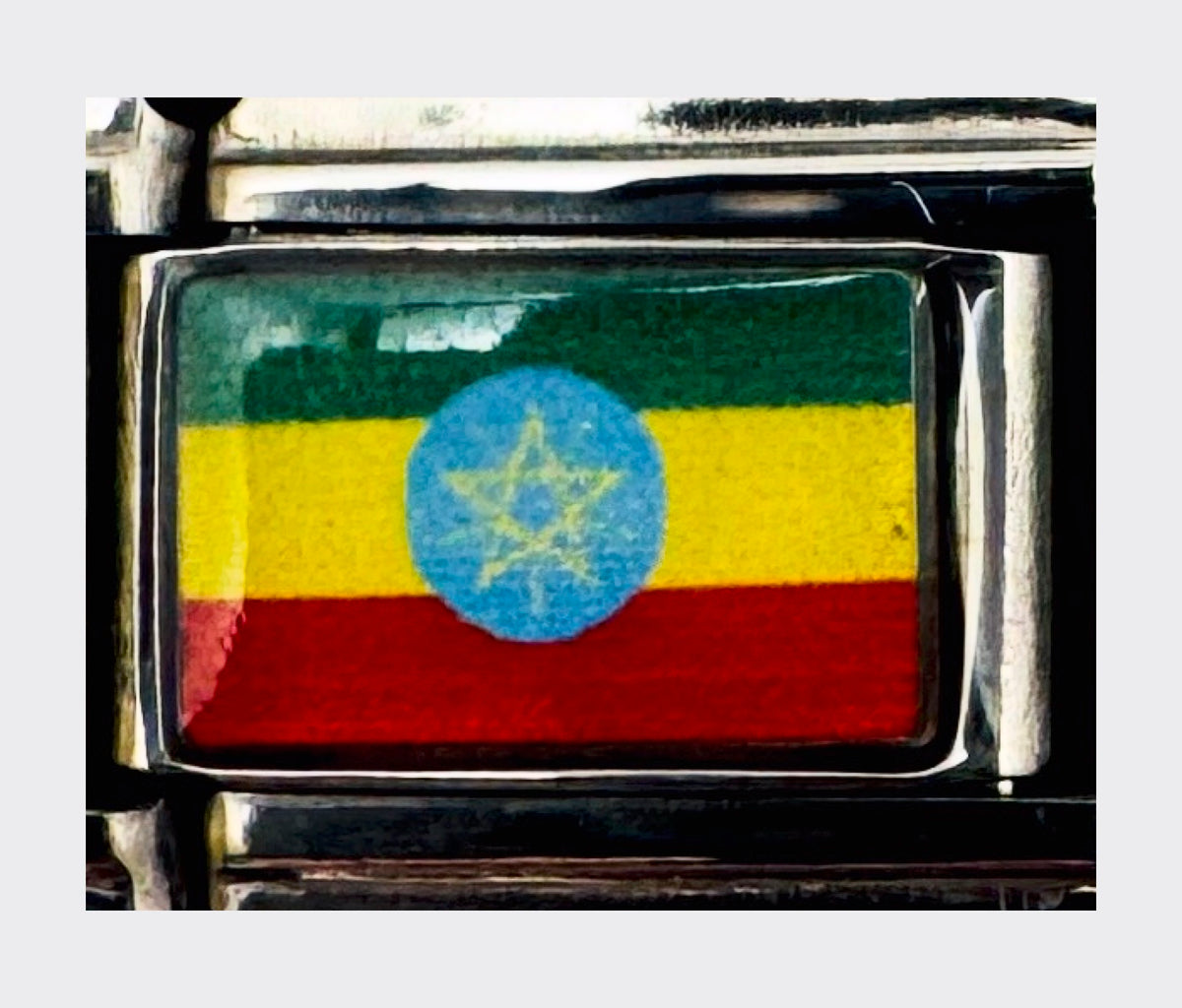 Ethiopia flag Italian charm