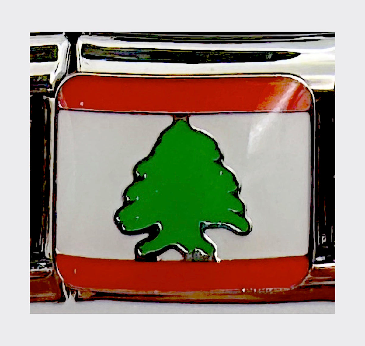 Lebanon flag Italian charm