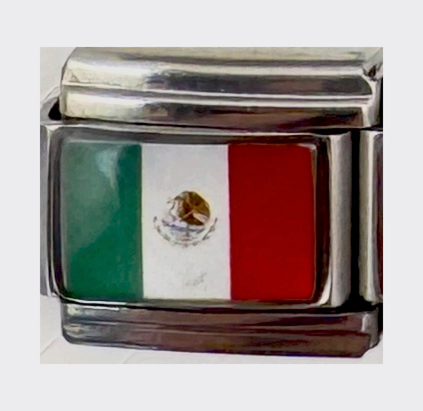 Mexico flag Italian charm