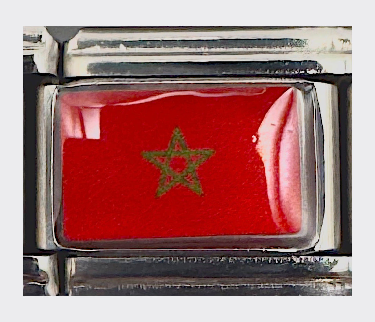 Morocco flag Italian charm