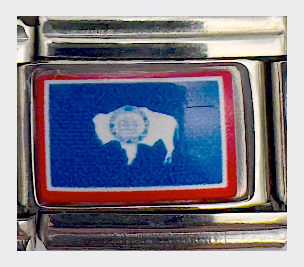 Wyoming state flag Italian charm
