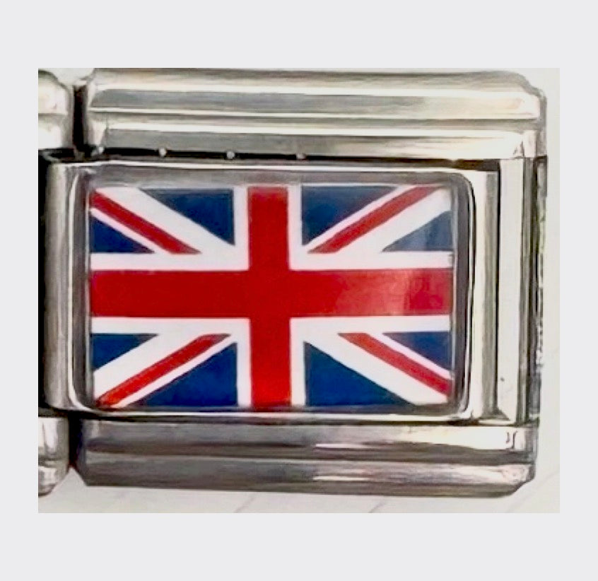 United Kingdom flag Italian charm