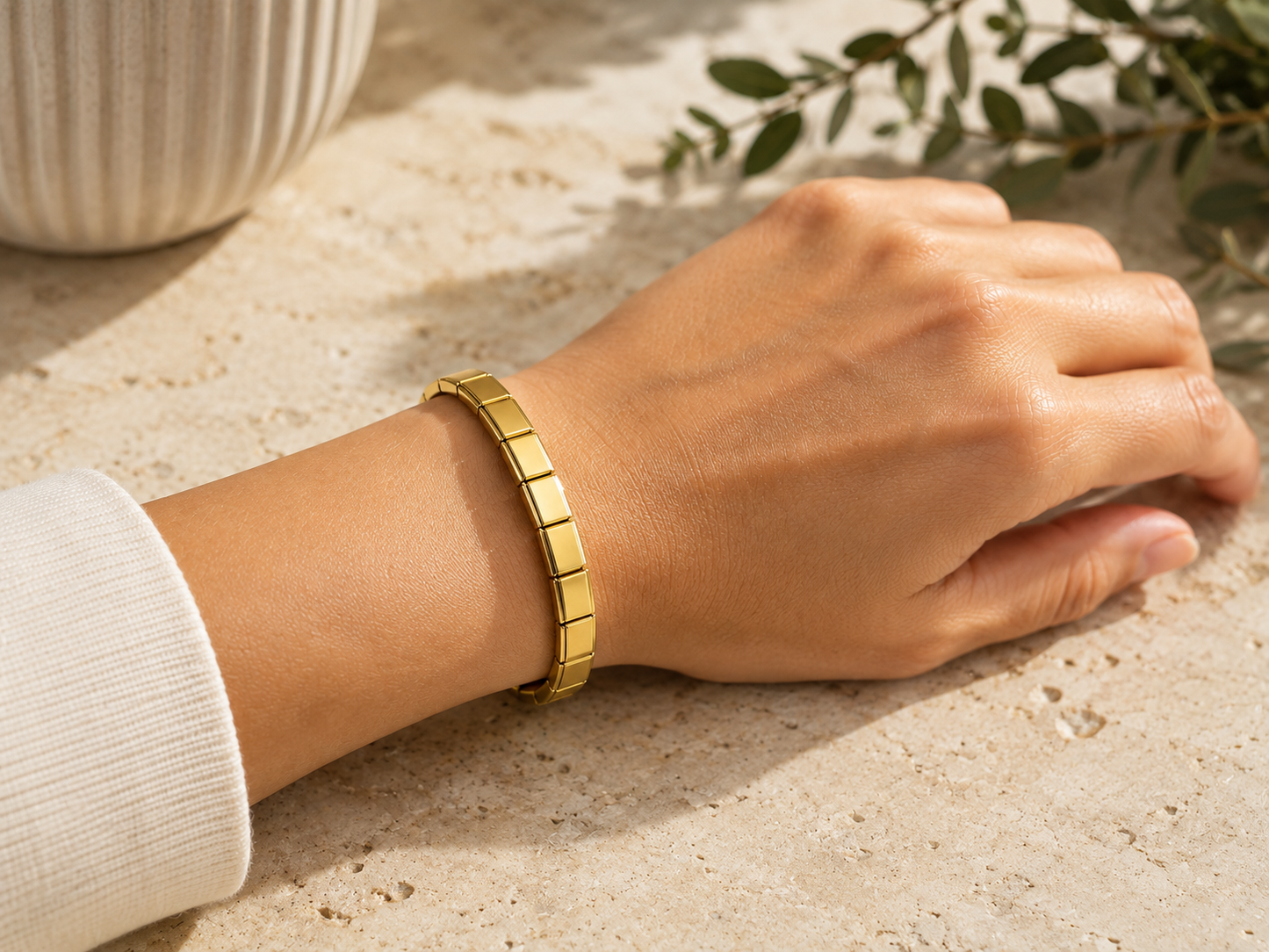 Italian Charm Bracelet - Gold Stainless Steel