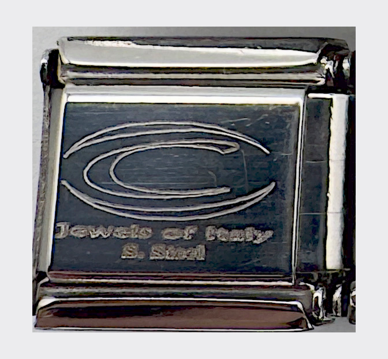 Vintage Jewels of Italy Limousine Italian Charm - back stamp