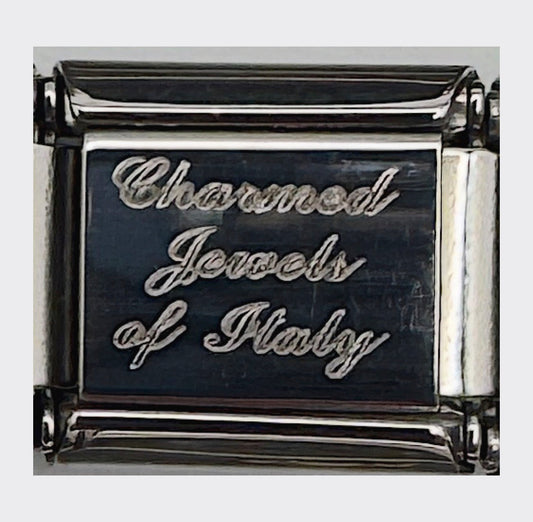 Vintage Charmed Jewels of Italy Poker Italian Charm - back stamp