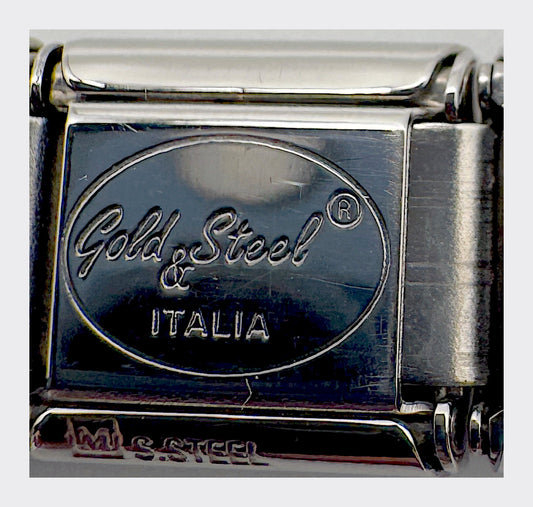 Backstamp for Vintage Gold and Steel Italia Dragonfly Italian Charm