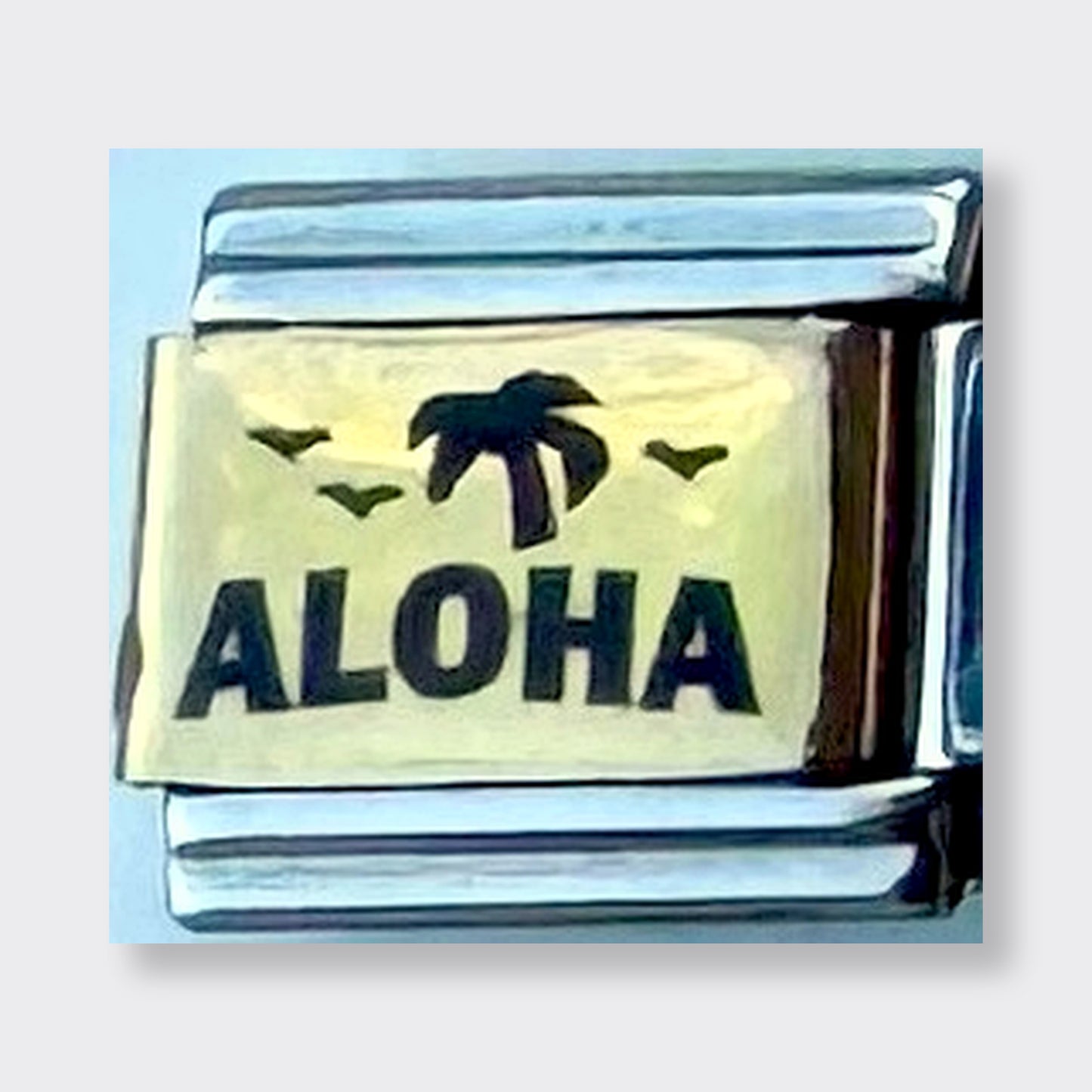 Aloha Italian charm link