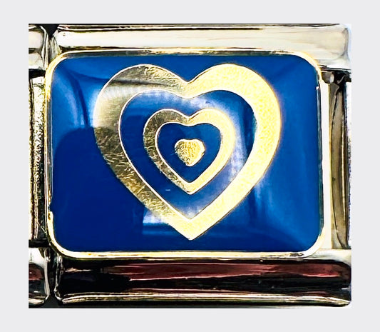 Blue Heart Italian Charm