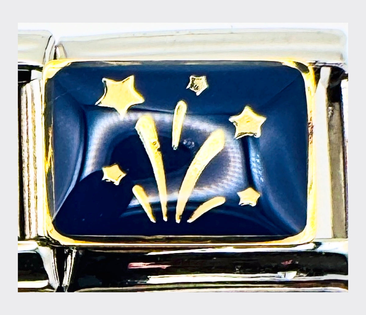 Fireworks Italian Charm (Blue)