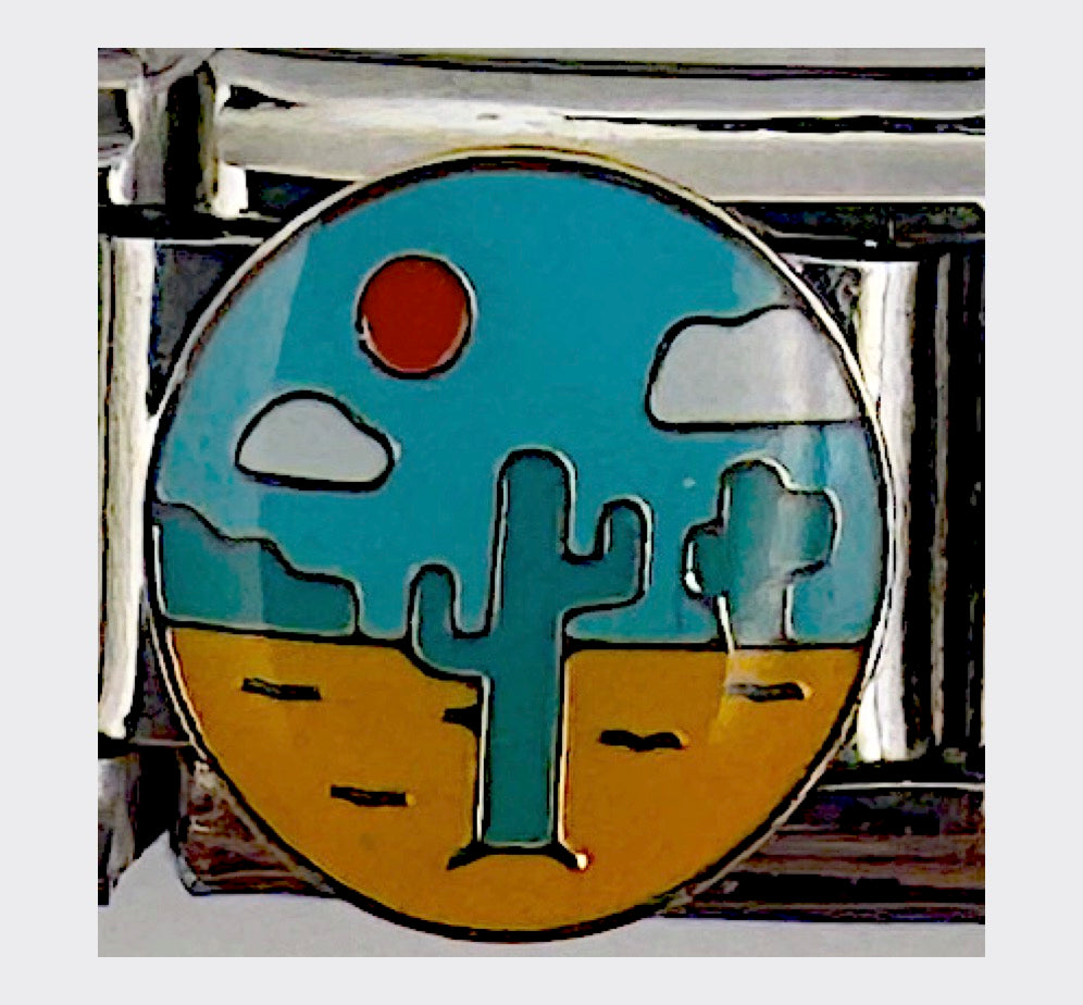 Desert Cactus Italian charm link