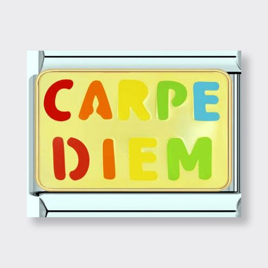 Carpe Diem Italian charm link