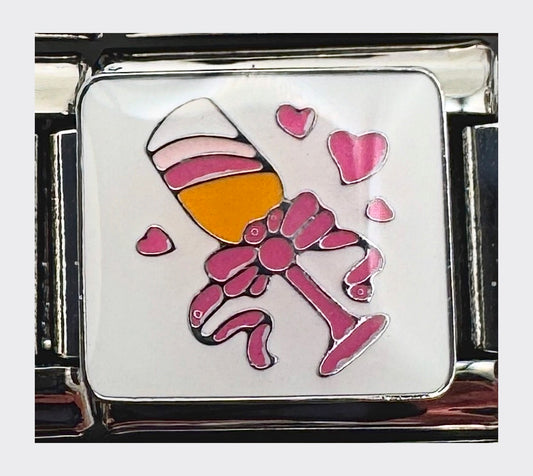 Champagne Love Italian Charm