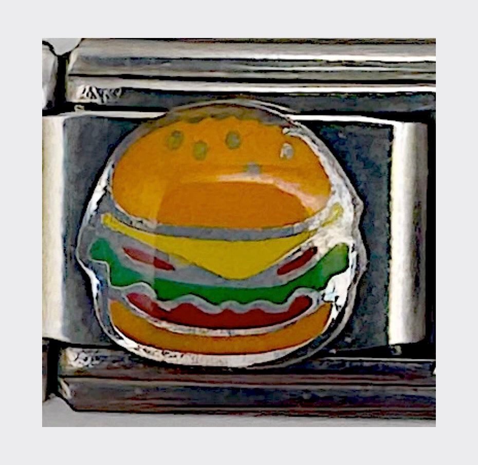 Cheeseburger Italian charm link