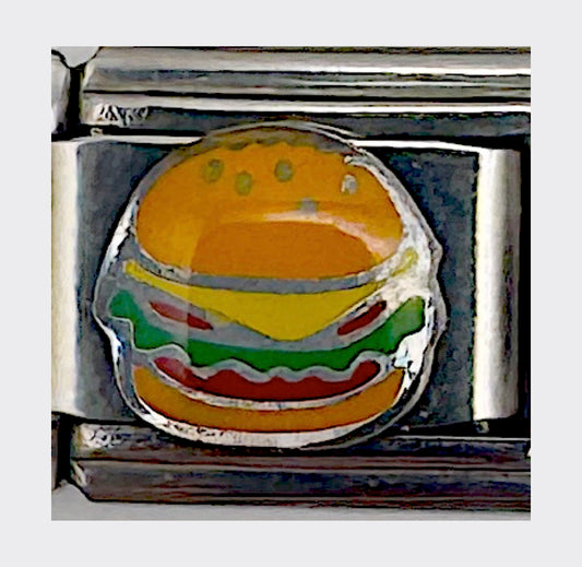 Cheeseburger Italian charm link