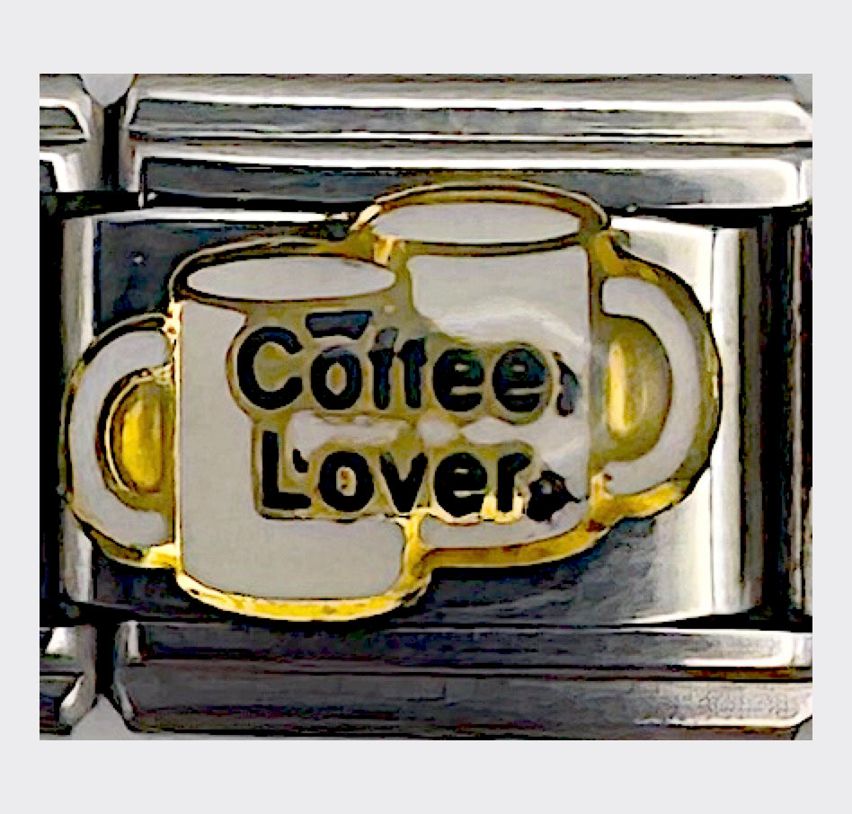Coffee Lover Italian charm link