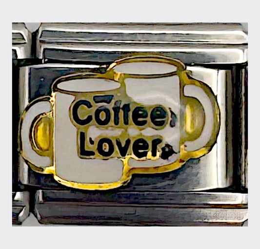 Coffee Lover Italian charm link
