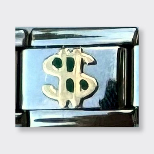 Dollar Sign Italian charm link