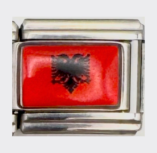Albania flag Italian charm