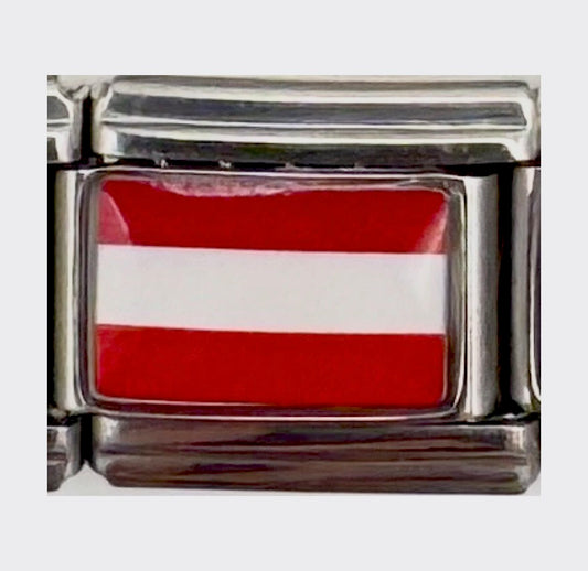 Austria flag Italian charm