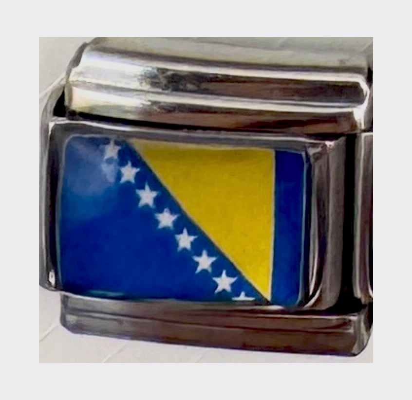 Bosnia and Herzegovina flag Italian charm