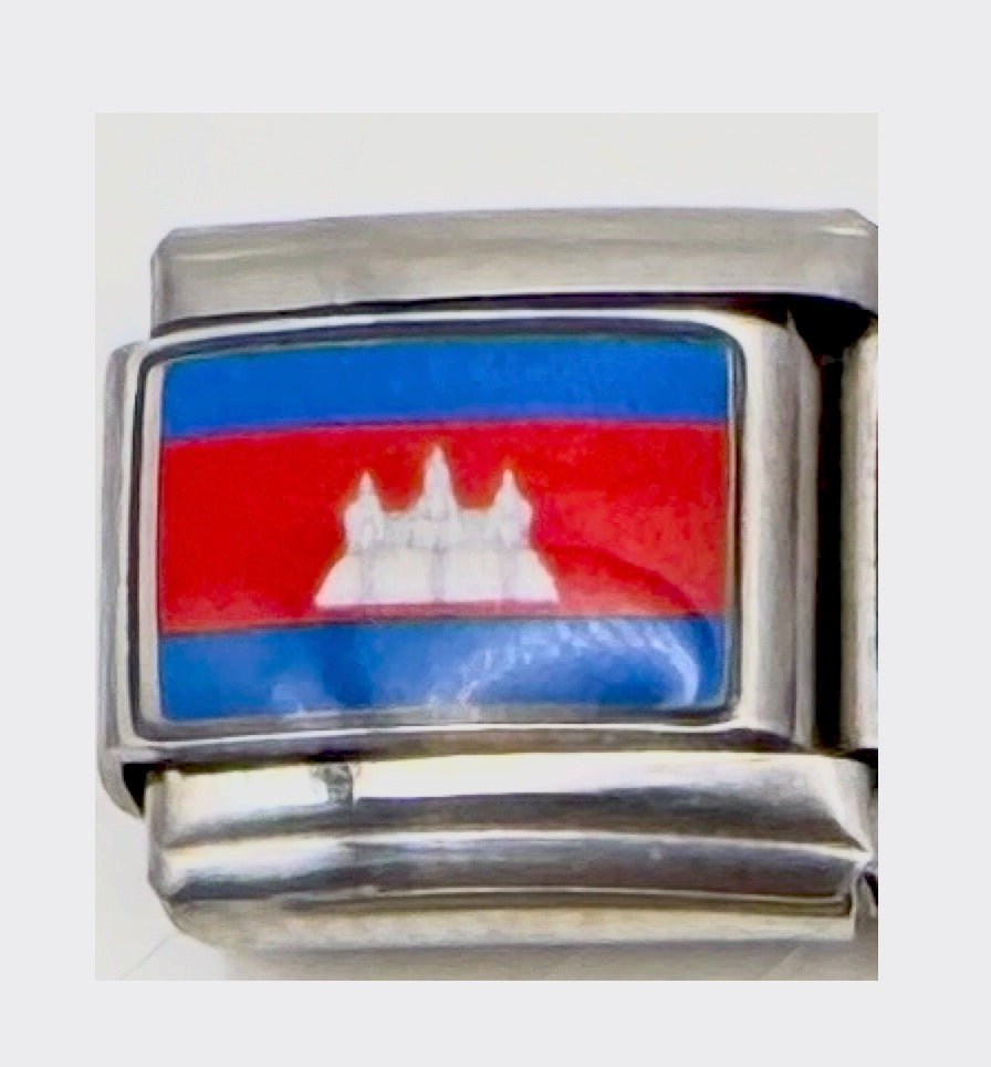 Cambodia flag Italian charm