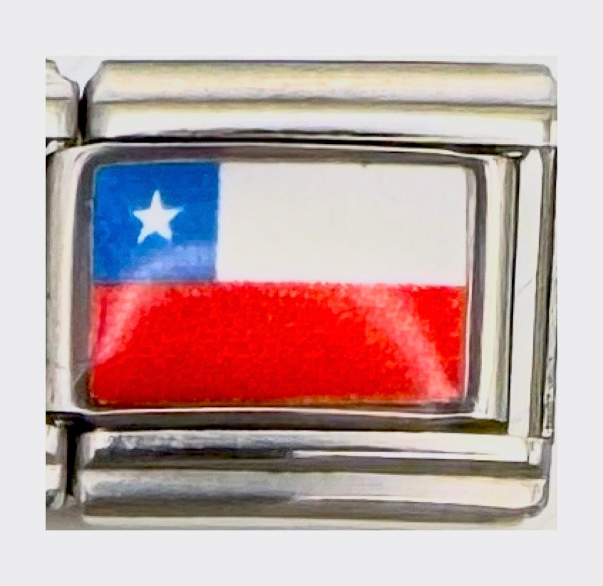Chile flag Italian charm