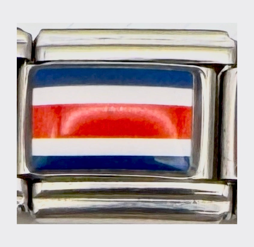 Costa Rica flag Italian charm