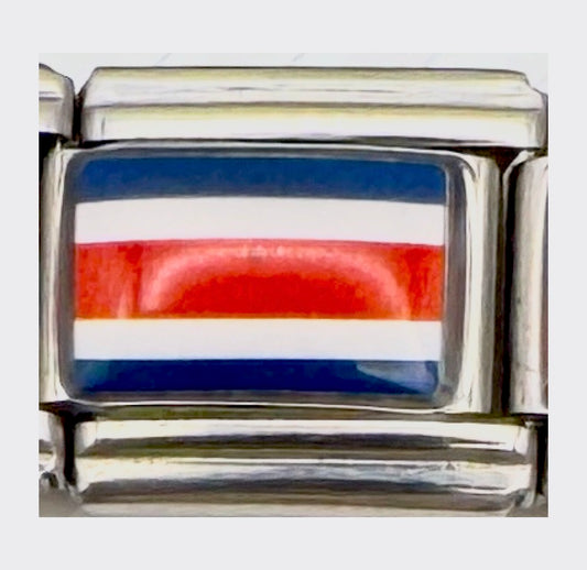 Costa Rica flag Italian charm