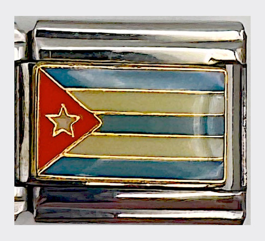 Cuba Flag Italian charm link