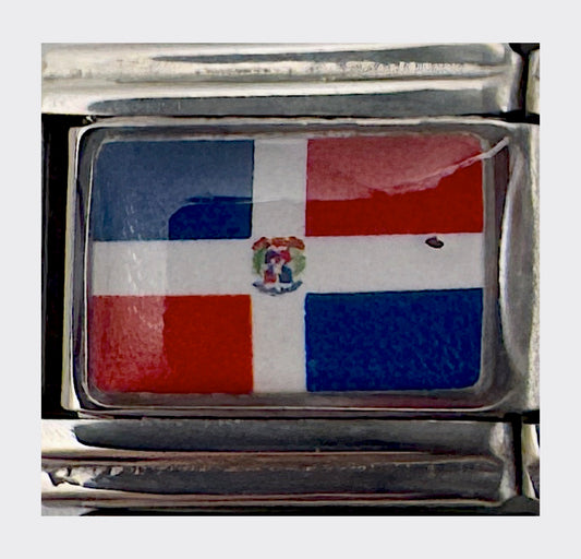 Dominican Republic flag Italian charm
