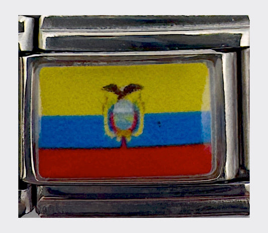 Ecuador flag Italian charm