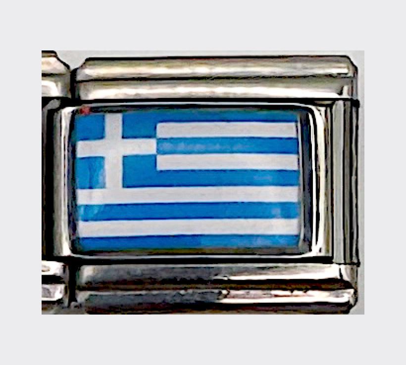 Greece flag Italian charm