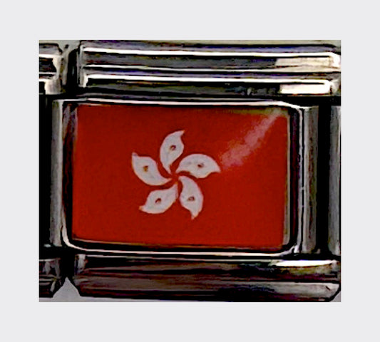 Hong Kong flag Italian charm
