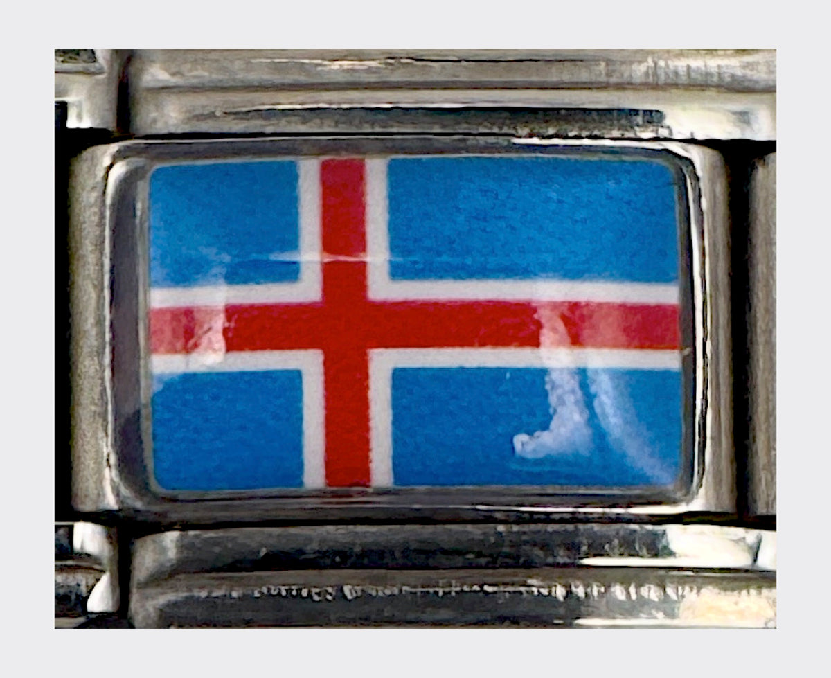 Iceland flag Italian charm