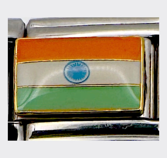 India Flag Italian charm link