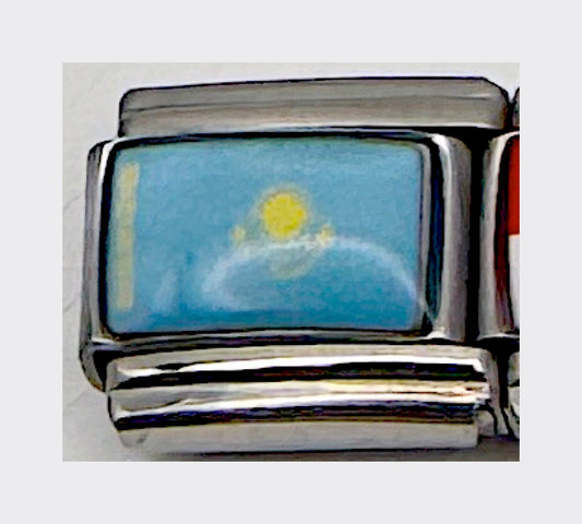 Kazakhstan flag Italian charm