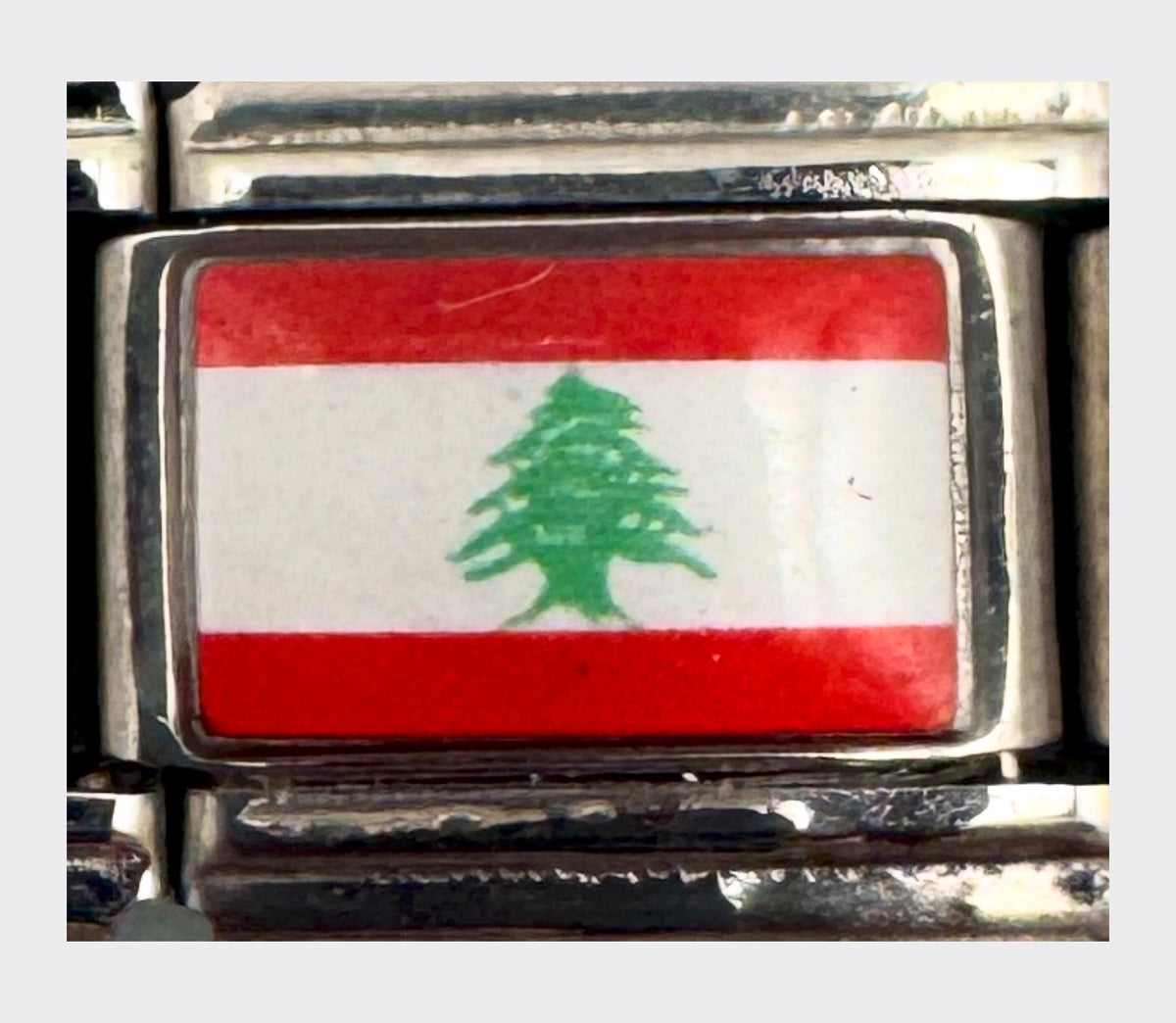 Lebanon flag Italian charm (Design 2)