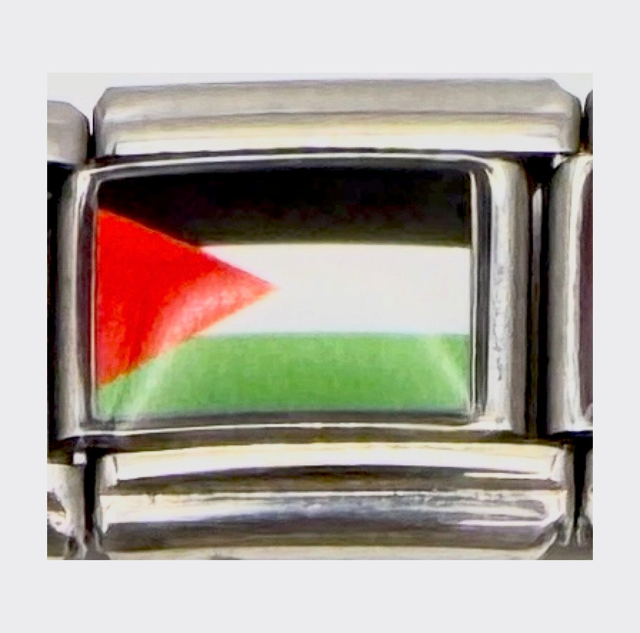 Palestine flag Italian charm