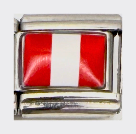 Peru flag Italian charm