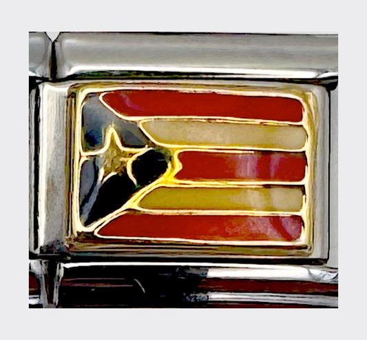 Puerto Rico Flag Italian charm link