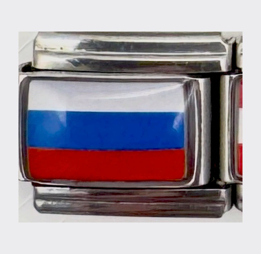 Russia flag Italian charm