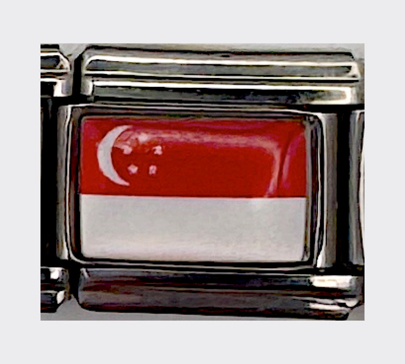 Singapore flag Italian charm