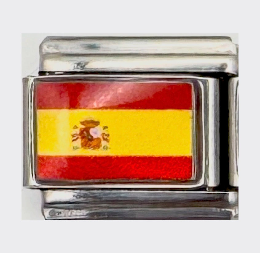 Spain flag Italian charm