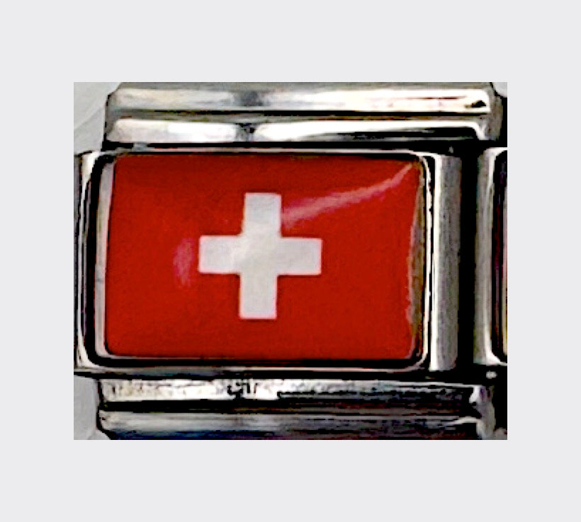 Switzerland flag Italian charm