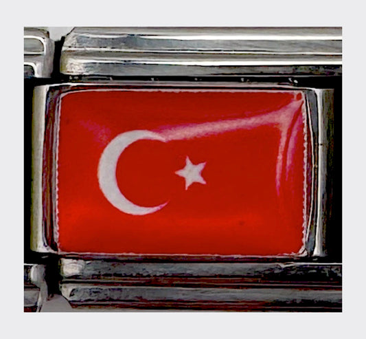Turkey Flag Italian charm link