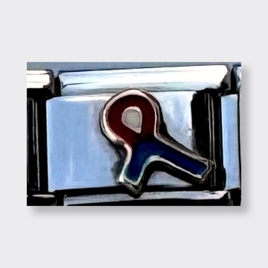 USA Flag Ribbon Italian charm link