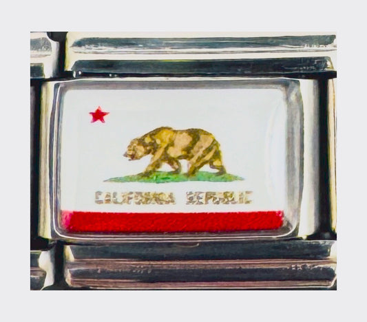California state flag Italian charm