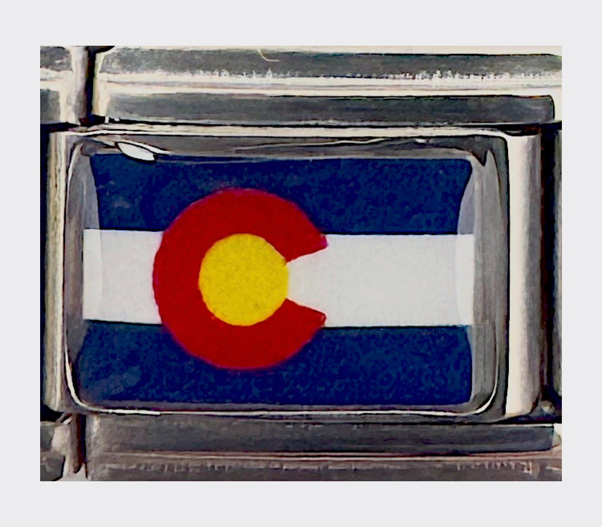 Colorado state flag Italian charm